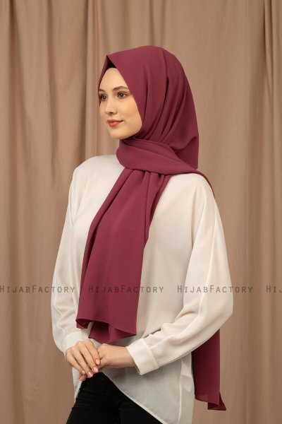 Yildiz - Hijab Crepe Chiffon Ciruelas