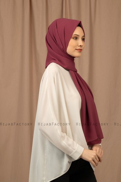 Yildiz - Hijab Crepe Chiffon Ciruelas