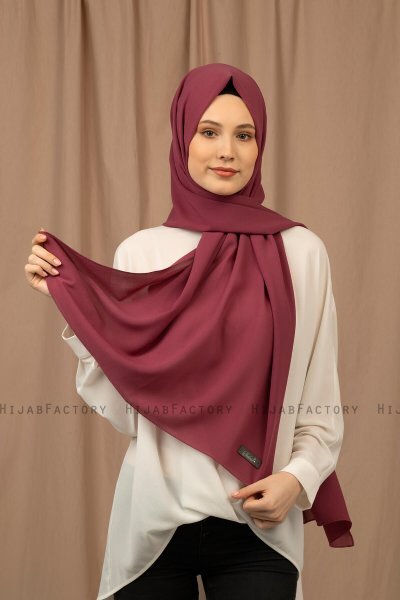 Yildiz - Hijab Crepe Chiffon Ciruelas