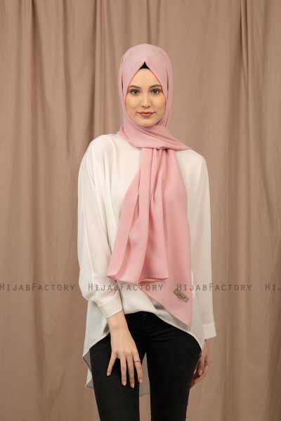 Yildiz - Hijab Crepe Chiffon Rosa De Antaño