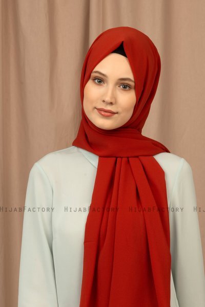 Yildiz - Hijab Crepe Chiffon Ladrillo