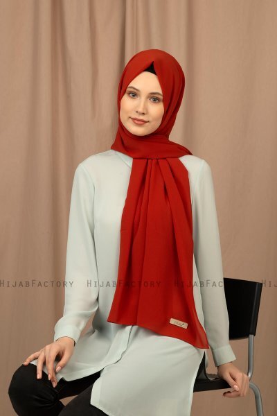 Yildiz - Hijab Crepe Chiffon Ladrillo