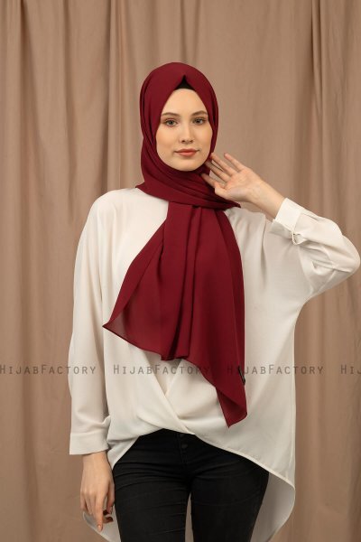 Yildiz - Hijab Crepe Chiffon Cherry