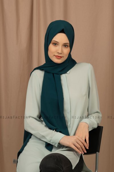 Yildiz - Hijab Crepe Chiffon Verde Oscuro