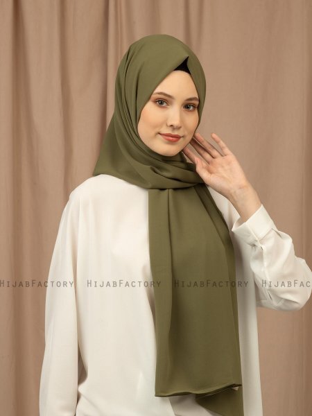 Yildiz - Hijab Crepe Chiffon Verde Oliva