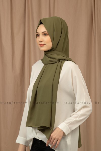 Yildiz - Hijab Crepe Chiffon Verde Oliva