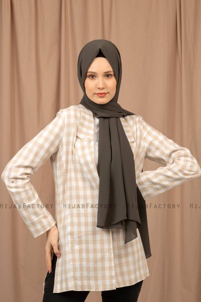 Yildiz - Hijab Crepe Chiffon Caqui