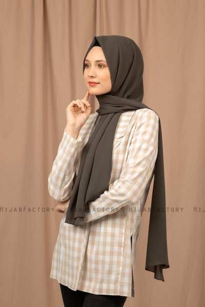 Yildiz - Hijab Crepe Chiffon Caqui