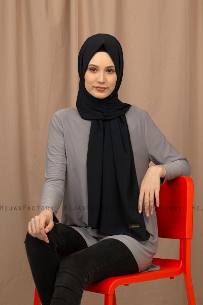 Yildiz - Hijab Crepe Chiffon Azul Marino Oscuro