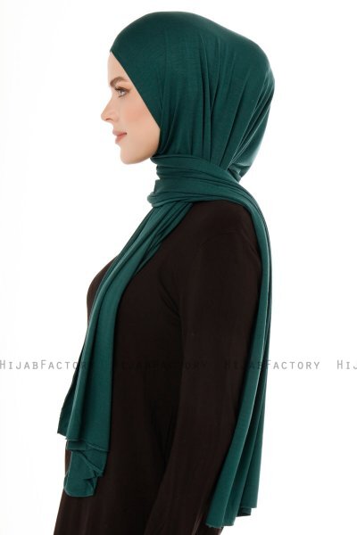 Melek - Hijab Jersey Premium Verde Oscuro - Ecardin