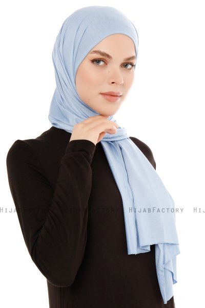 Melek - Hijab Jersey Premium Azul Claro - Ecardin