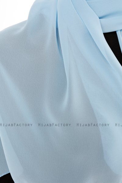 Derya - Hijab Práctico Chiffon Azul Claro