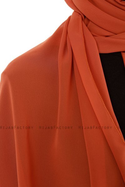 Derya - Hijab Práctico Chiffon Ladrillo