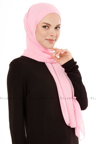Derya - Hijab Práctico Chiffon Rosado