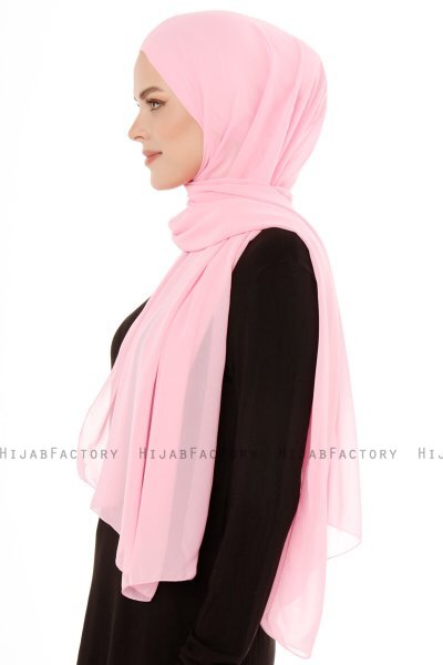 Derya - Hijab Práctico Chiffon Rosado