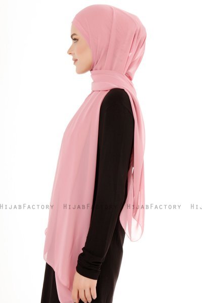 Derya - Hijab Práctico Chiffon Rosa Oscuro