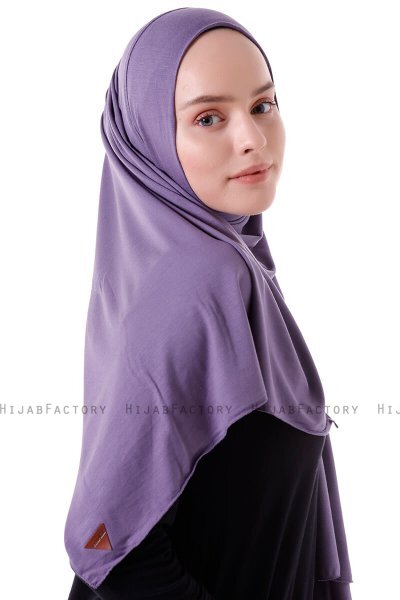 Hanfendy - Hijab One-Piece Práctico Morado Oscuro