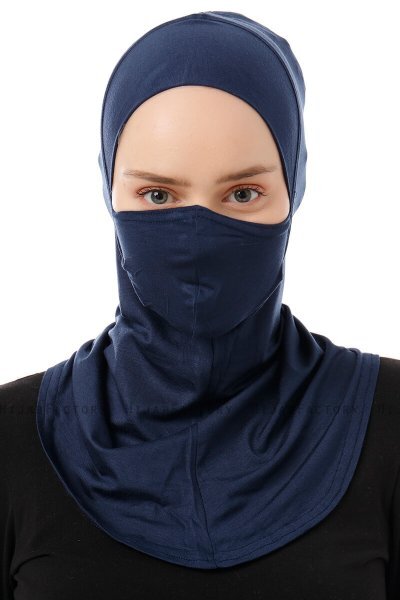 Damla - Pañuelo Máscara Ninja Hijab Azul Marino