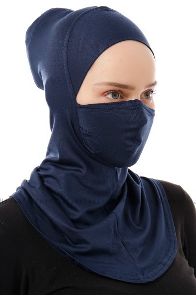 Damla - Pañuelo Máscara Ninja Hijab Azul Marino