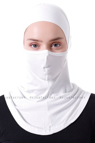 Damla - Pañuelo Máscara Ninja Hijab Crema