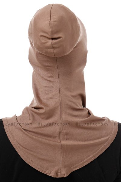 Damla - Pañuelo Máscara Ninja Hijab Taupe Oscuro