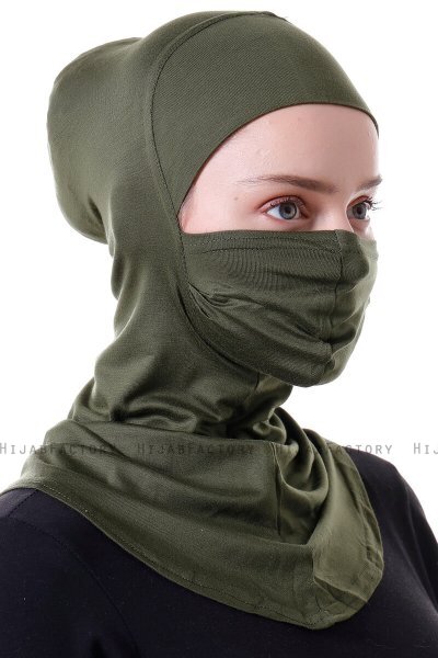 Damla - Pañuelo Máscara Ninja Hijab Caqui