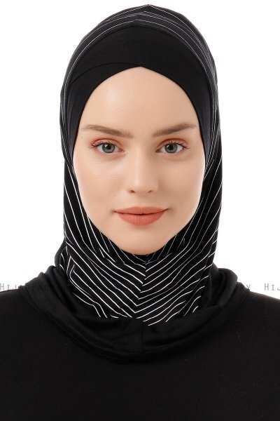 Babe Cross - Hijab Al Amira One-Piece Negro & Blanco