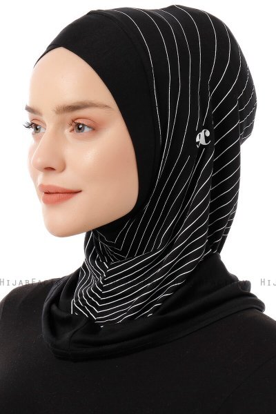 Babe Cross - Hijab Al Amira One-Piece Negro & Blanco