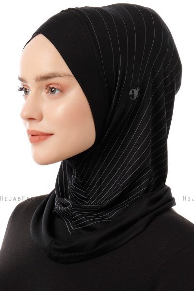 Babe Cross - Hijab Al Amira One-Piece Negro & Gris Claro