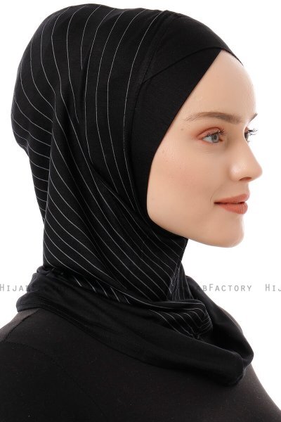 Babe Cross - Hijab Al Amira One-Piece Negro & Gris Claro