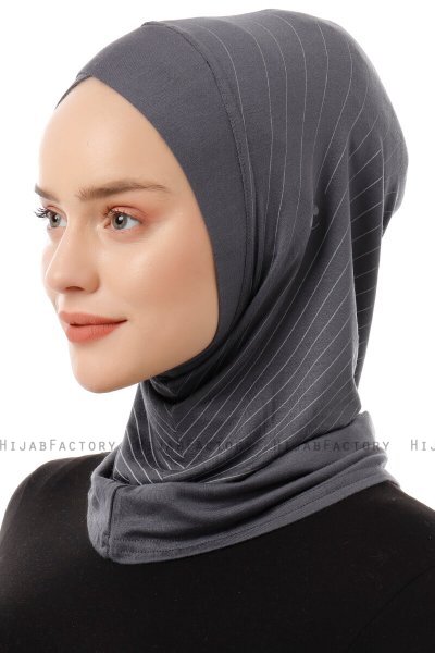 Babe Cross - Hijab Al Amira One-Piece Gris Oscuro