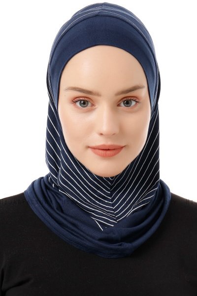 Babe Plain - Hijab Al Amira One-Piece Azul Marino