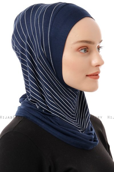 Babe Plain - Hijab Al Amira One-Piece Azul Marino