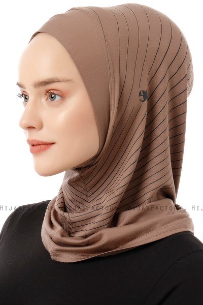 Babe Plain - Hijab Al Amira One-Piece Taupe Oscuro