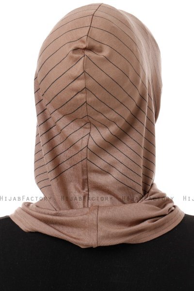 Babe Plain - Hijab Al Amira One-Piece Taupe Oscuro