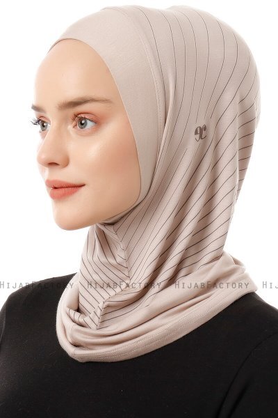Babe Plain - Hijab Al Amira One-Piece Taupe Claro