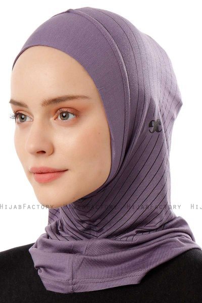 Babe Plain - Hijab Al Amira One-Piece Púrpura