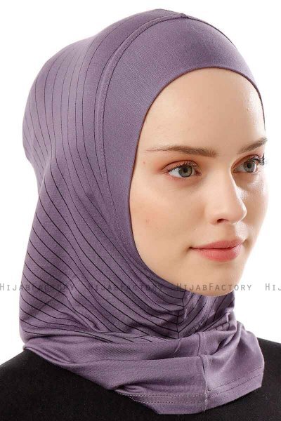 Babe Plain - Hijab Al Amira One-Piece Púrpura