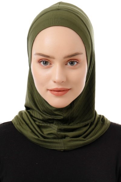 Babe Plain - Hijab Al Amira One-Piece Caqui