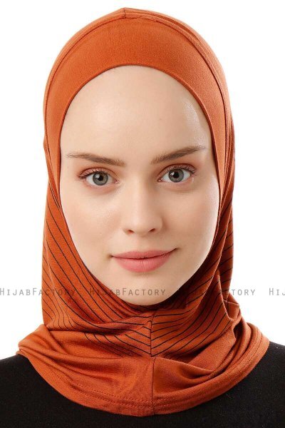 Babe Plain - Hijab Al Amira One-Piece Ladrillo