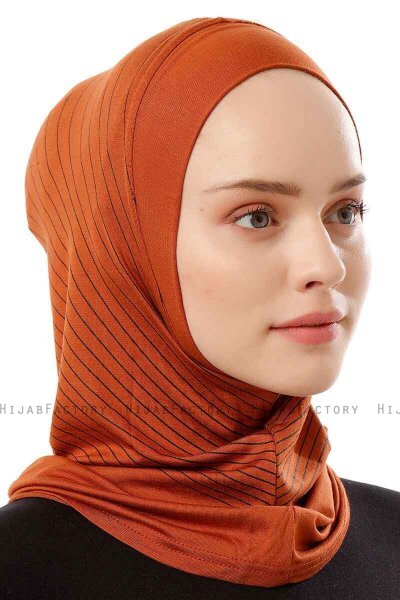 Babe Plain - Hijab Al Amira One-Piece Ladrillo