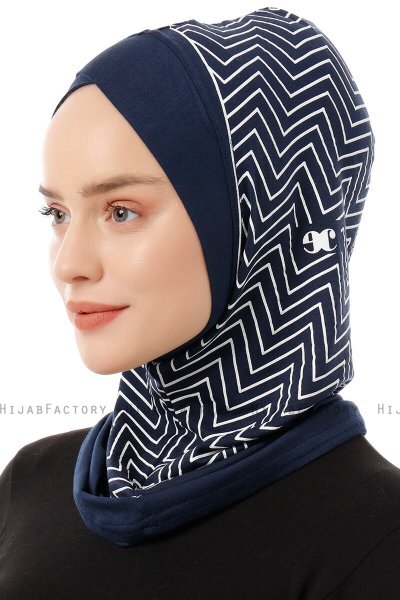 Silva Cross - Hijab Al Amira One-Piece Azul Marino