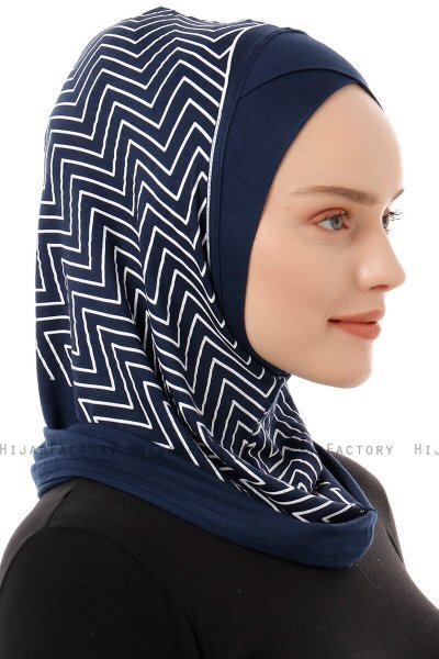 Silva Cross - Hijab Al Amira One-Piece Azul Marino