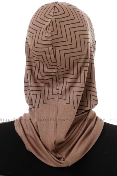 Silva Cross - Hijab Al Amira One-Piece Taupe Oscuro