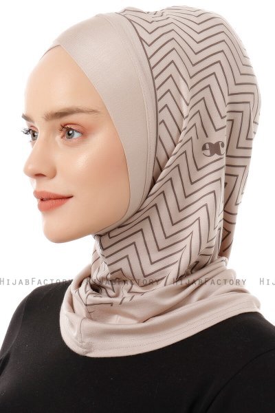 Silva Cross - Hijab Al Amira One-Piece Taupe Claro