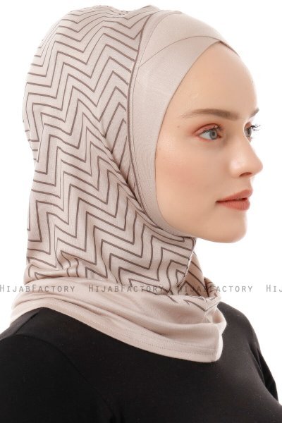 Silva Cross - Hijab Al Amira One-Piece Taupe Claro