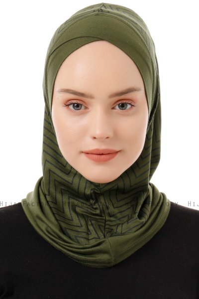 Silva Cross - Hijab Al Amira One-Piece Caqui