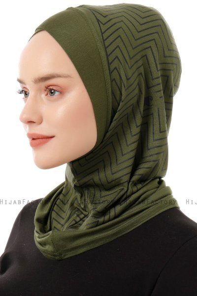 Silva Cross - Hijab Al Amira One-Piece Caqui
