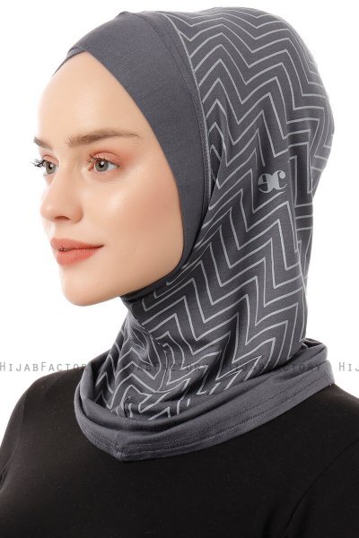 Silva Cross - Hijab Al Amira One-Piece Gris Oscuro