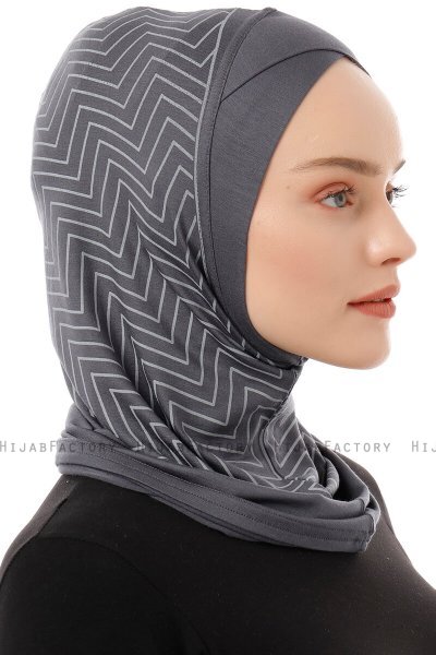 Silva Cross - Hijab Al Amira One-Piece Gris Oscuro